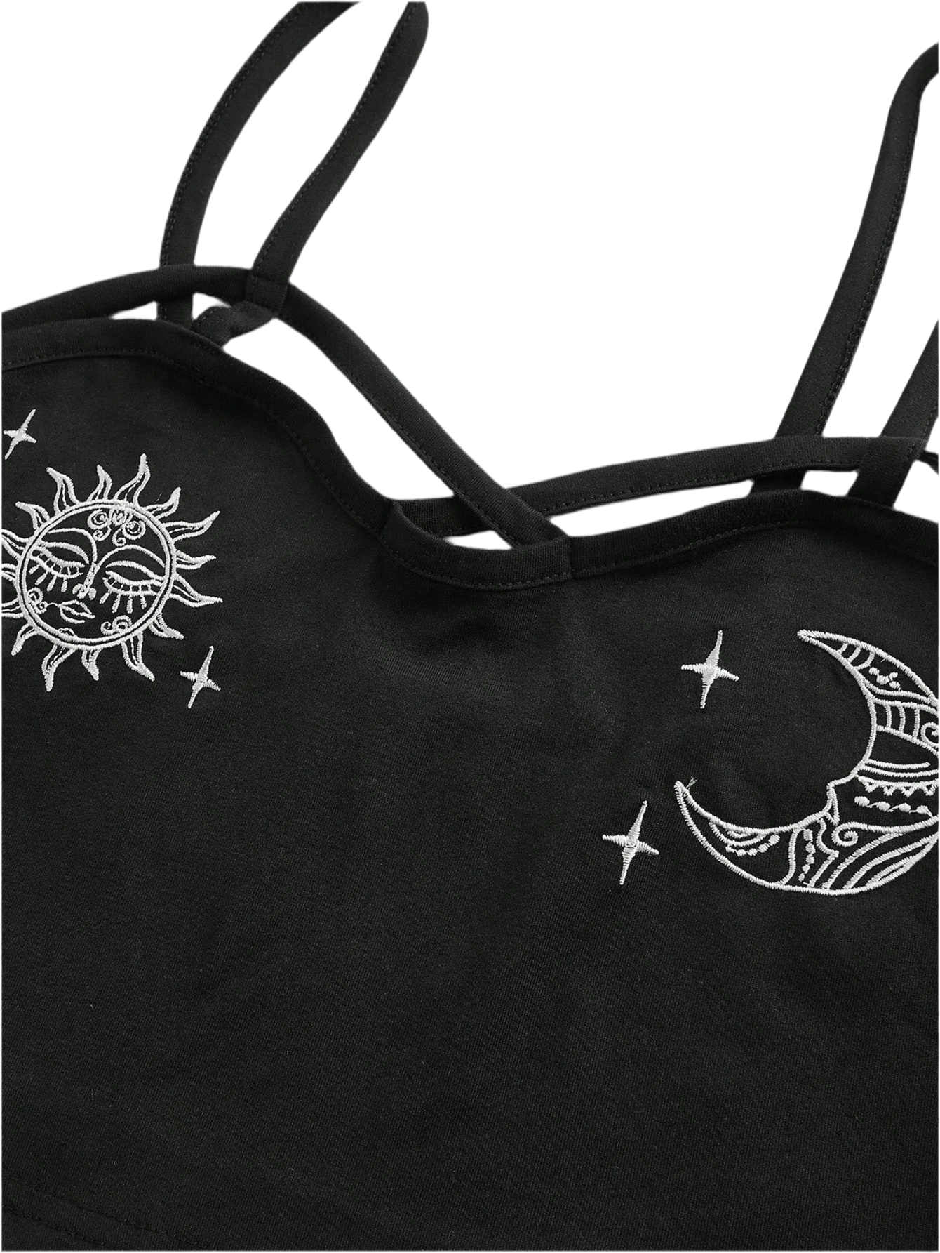Gothic two-piece set with dark botanical print - alternative fashion featuring tank top and midi skirt in inclusive sizing S-4XL