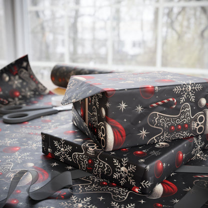 Gothic Holiday Christmas Gift Wrapping Paper