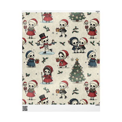 Little Skulls Horror Holiday Wrapping Paper