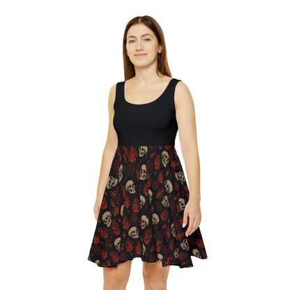 Skull print gothic skater dress
Alternative skull dress for punk fashion lovers