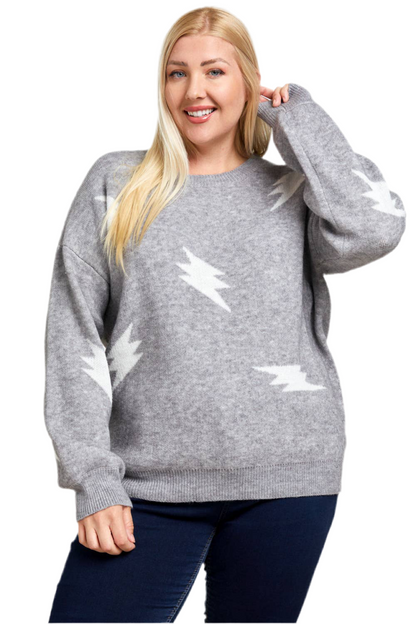 Oversized gothic knit sweater with bold print
Punk rock oversized knit sweater in black and white
Alternative fashion oversized sweater with grunge design
