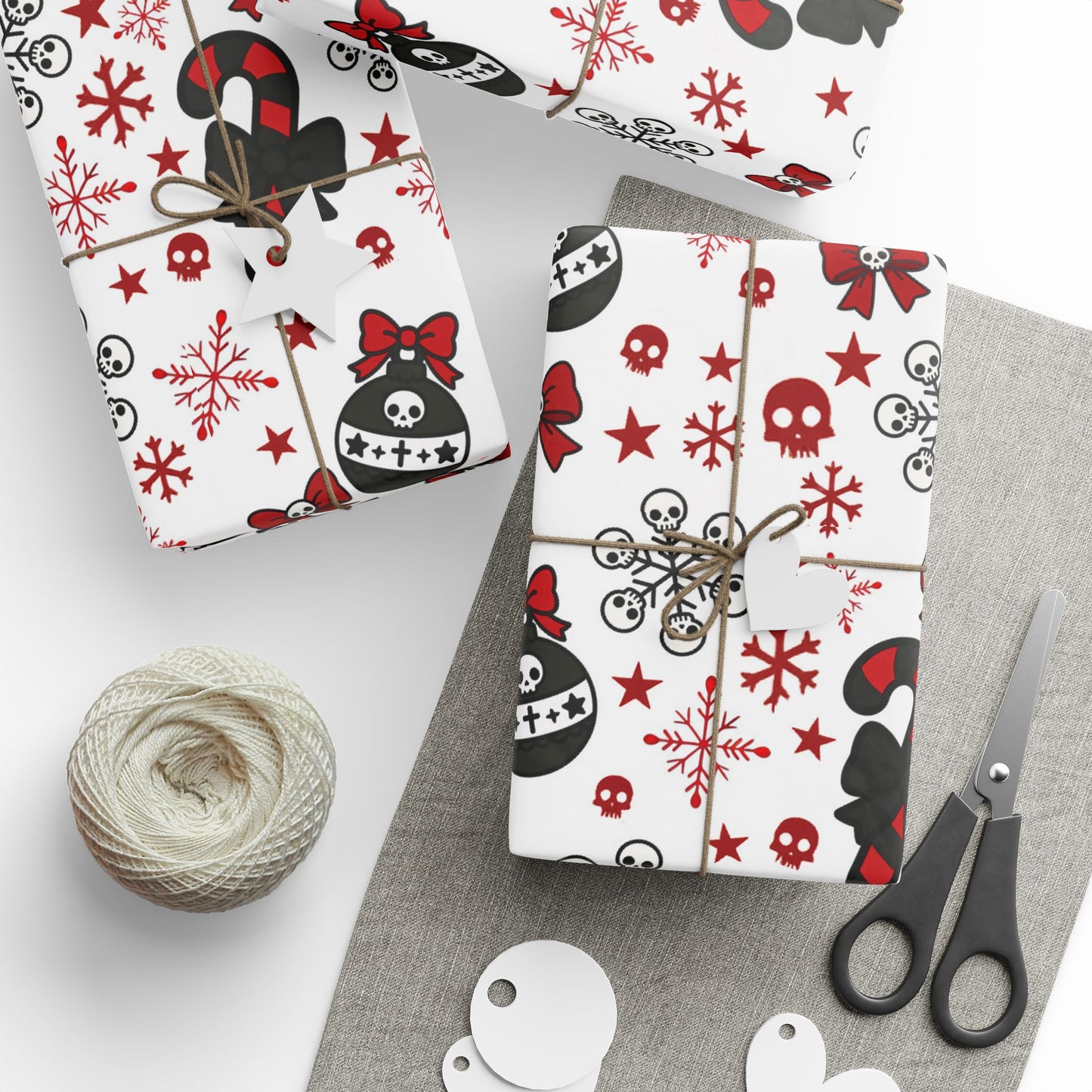 Walking With A Winter Skeleton Holiday Wrapping Paper - Pack of 10