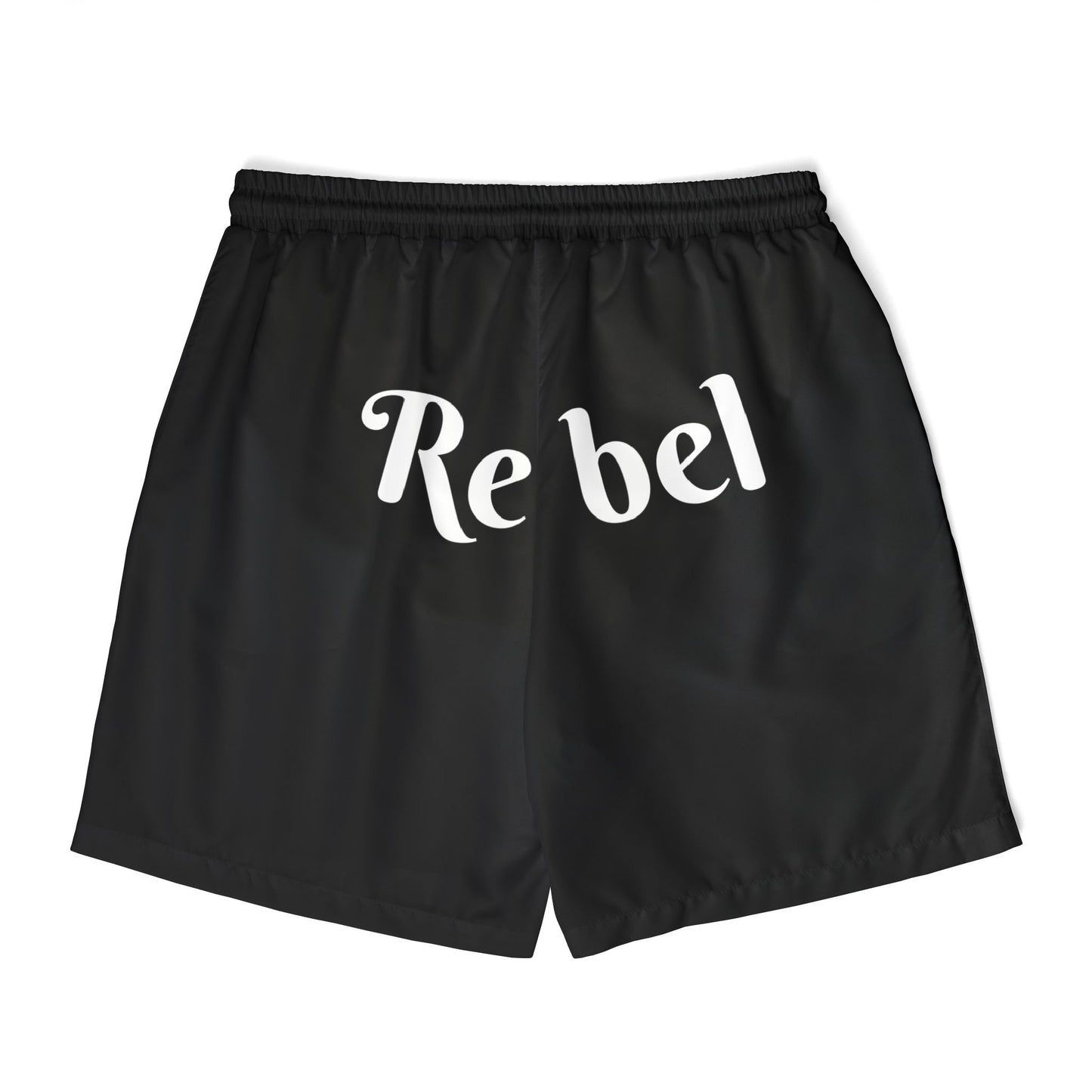Black unisex swim shorts - alternative beach fashion featuring classic dark design and inclusive sizing for all