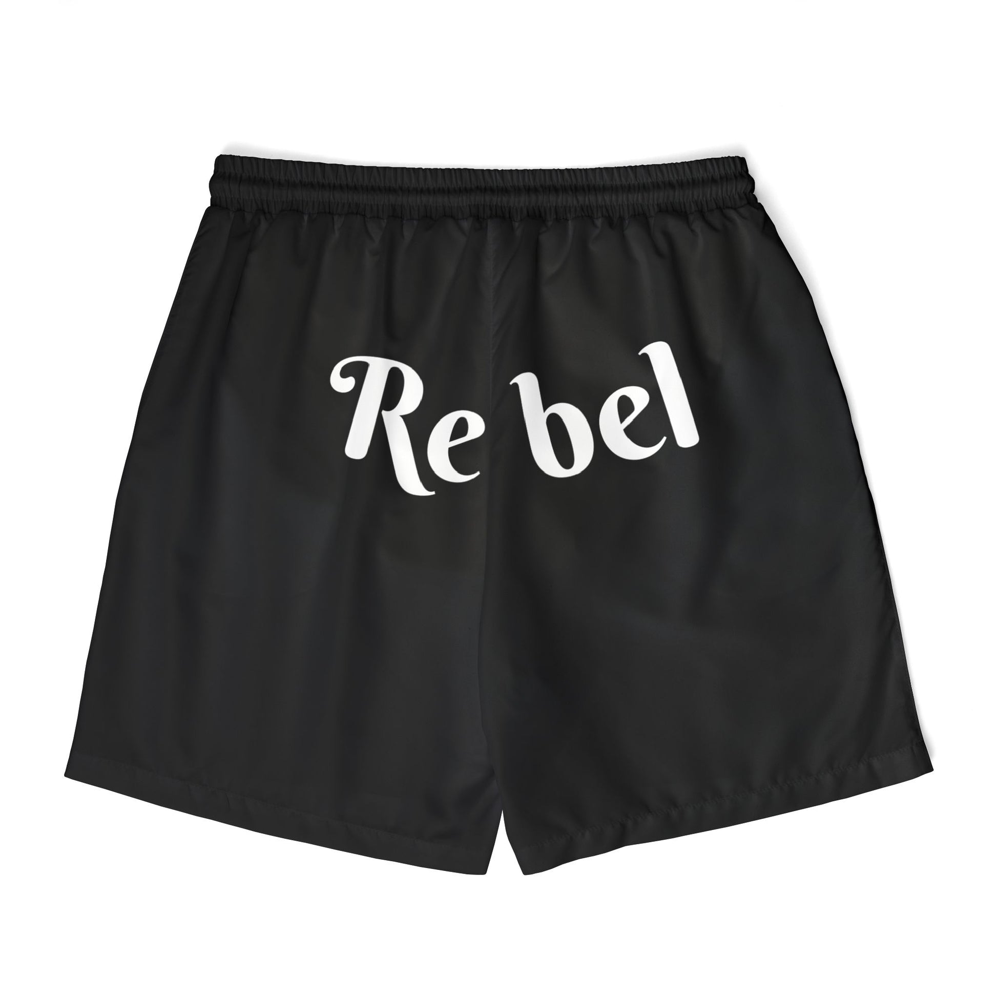 Black unisex swim shorts - alternative beach fashion featuring classic dark design and inclusive sizing for all