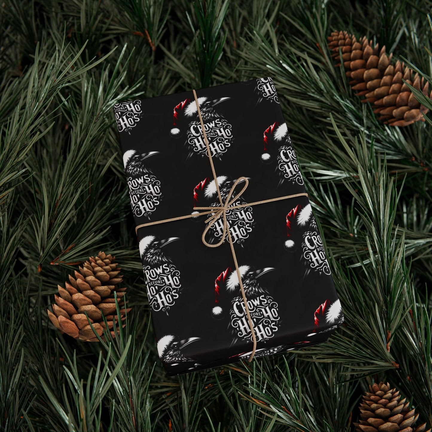 Hoe Hoe Hoe Ravens Christmas Gift Wrapping Paper