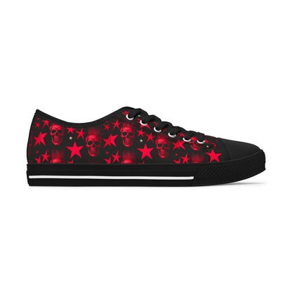 Skullstar Nocturne sneakers with gothic skull and star motif

Edgy punk rock sneakers in black with skull graphics

Alternative fashion sneakers with nocturnal skull-and-star design

 