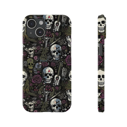 Funda para teléfono morada Rock N Rose