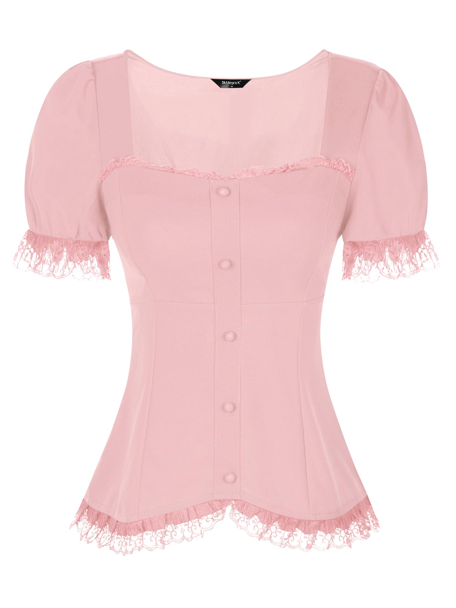 Victorian gothic blouse - dark romantic fashion featuring sweetheart neckline, puff sleeves, and inclusive sizing S-5XL