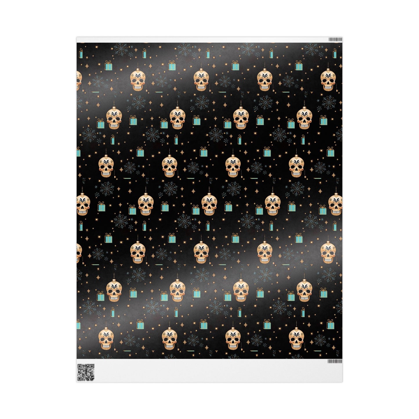 Sugar Cube Skull Christmas Wrapping Paper