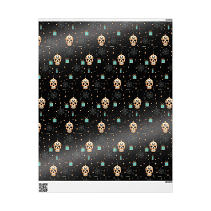 Sugar Cube Skull Christmas Wrapping Paper