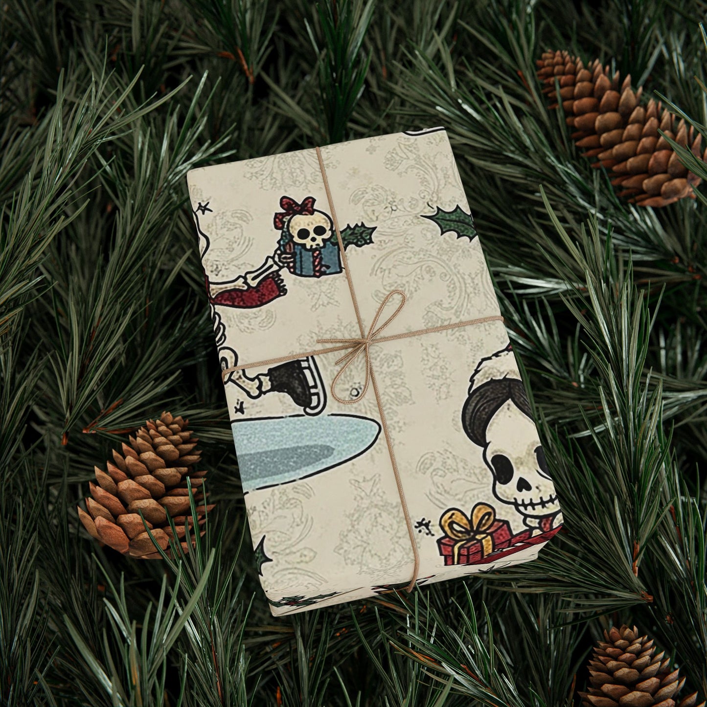 Little Skulls Horror Holiday Wrapping Paper