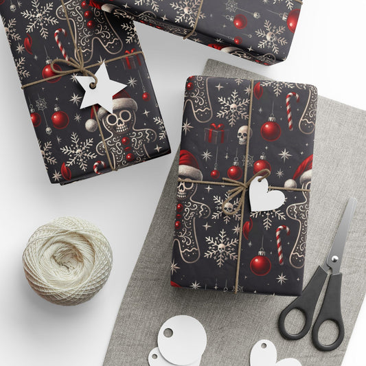 Gothic Holiday Christmas Gift Wrapping Paper