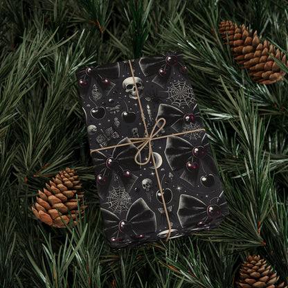 Bows, Bells and Remedy Gothic Holiday Wrapping Paper