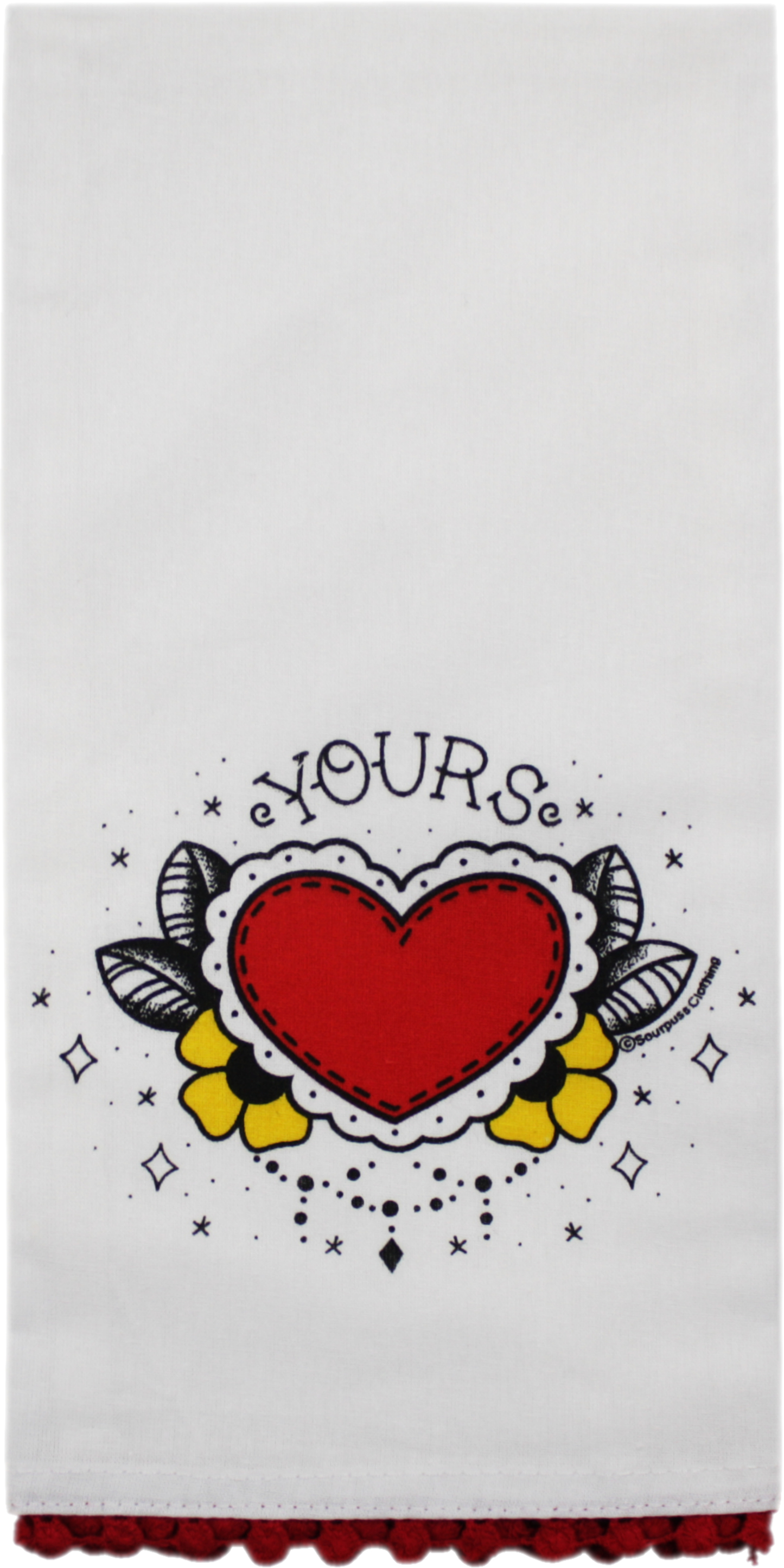 “Yours" & "Mine" Sourpuss Tea Towel