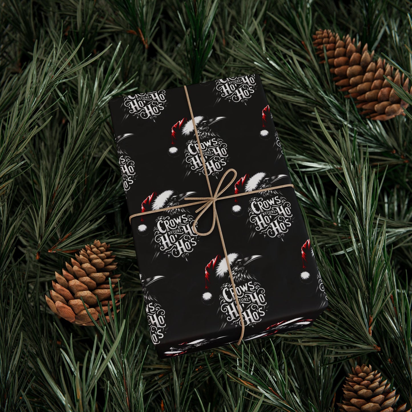Hoe Hoe Hoe Ravens Christmas Gift Wrapping Paper