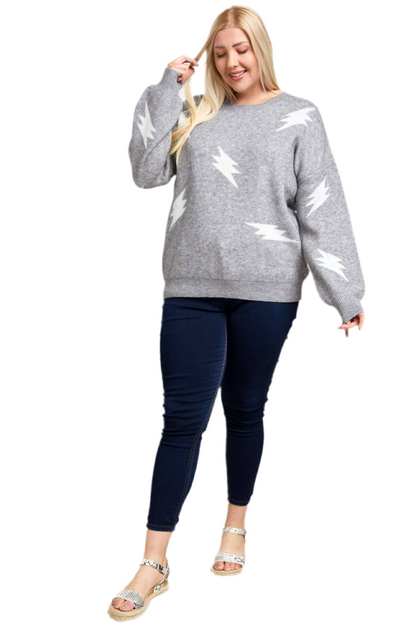 Oversized gothic knit sweater with bold print
Punk rock oversized knit sweater in black and white
Alternative fashion oversized sweater with grunge design
