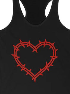 Crimson Chaos gothic tank top with punk design
Alternative fashion red tank top for rocker style
Edgy punk rock tank top in crimson color