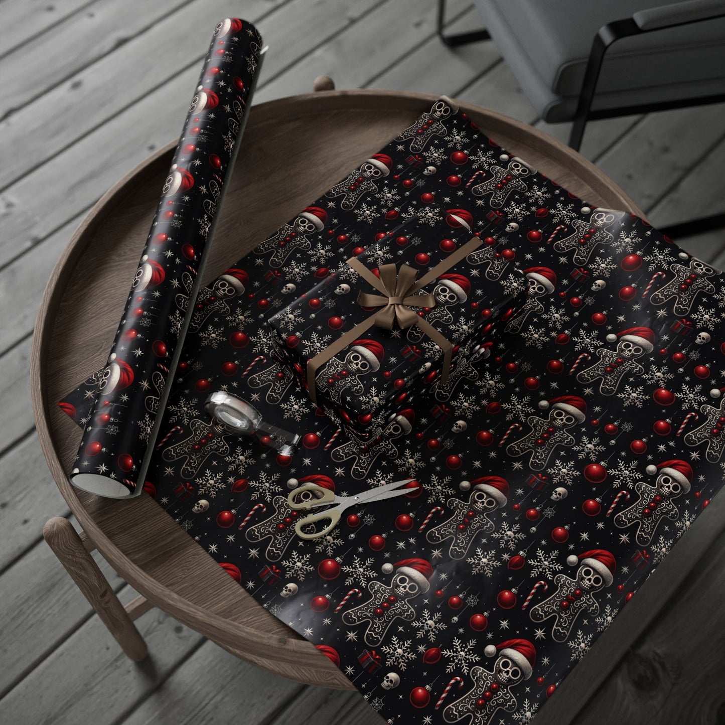 Gothic Holiday Christmas Gift Wrapping Paper