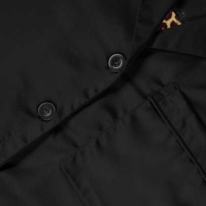 "Close-up of Rebel Satin Pajamas showing premium satin fabric texture and black trim details"

"Side view of satin pajama set displaying comfortable drawstring waist and flowing silhouette"

"Detailed view of notch lapel collar and button-front design on black satin pajama top"

"Full-length view of Rebel Satin Pajamas showing matching top and bottom set in gothic-inspired style"

"Close-up of custom design details on soft satin fabric showing quality stitching"

"Back view of Rebel Satin Pajamas showcasing