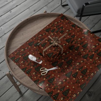 'Miss Sleigh' Gothmas Rebel Skull Gift Wrapping Paper