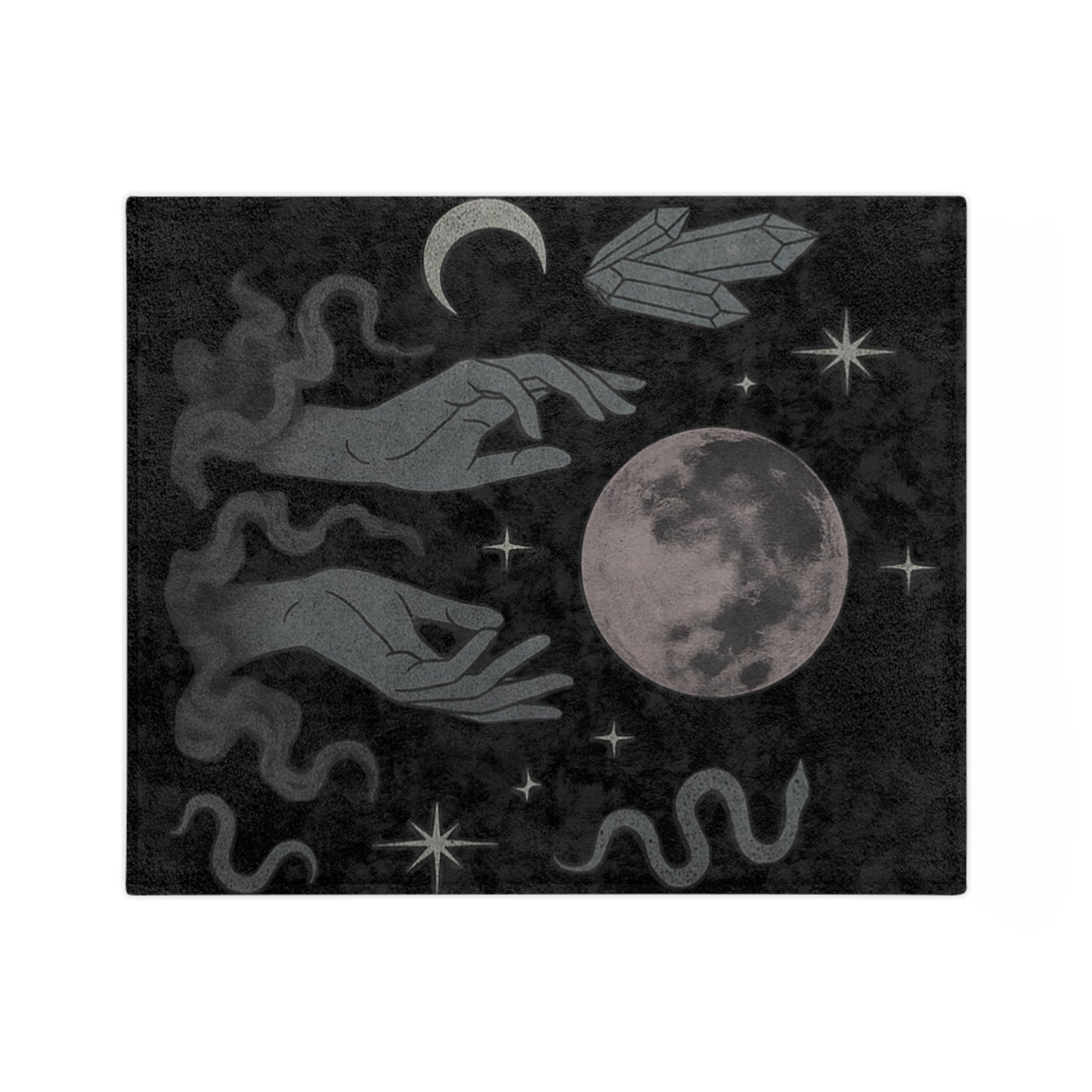 Moonveil gothic blanket with moon and crystal motif
Alternative fashion velveteen blanket for gothic home decor
Edgy punk rock microfiber throw in mystical moon design
