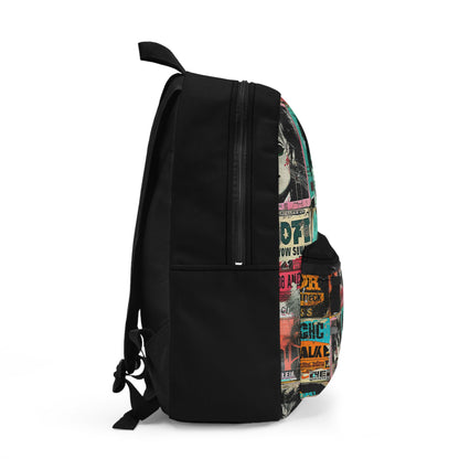 Blue punk rock backpack - alternative fashion accessory featuring unique tones and practical storage