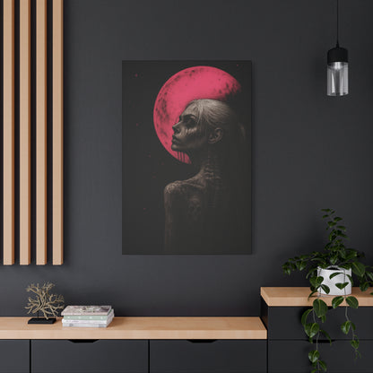 Hot Pink Moon Canvas Print