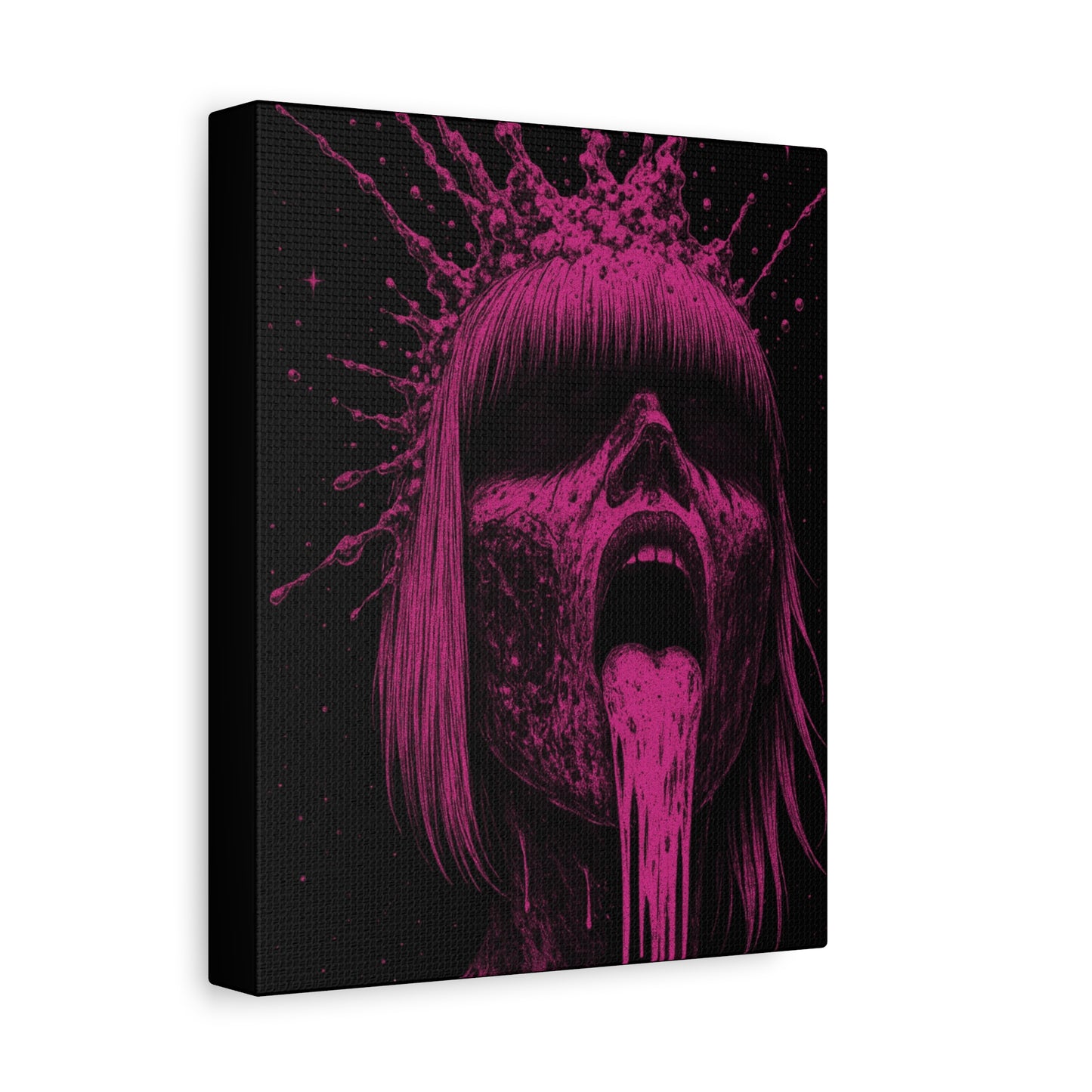 Neon Horror Portrait Canvas