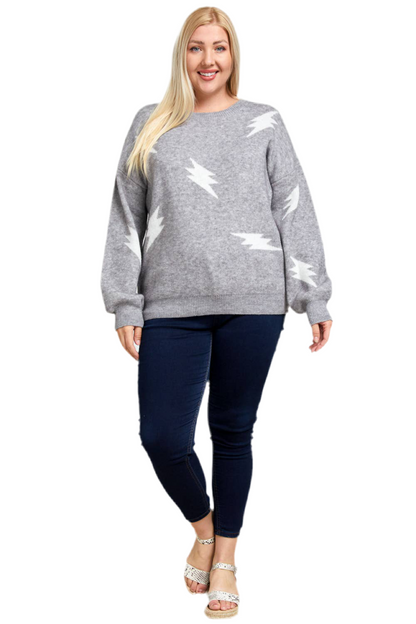 Oversized gothic knit sweater with bold print
Punk rock oversized knit sweater in black and white
Alternative fashion oversized sweater with grunge design
