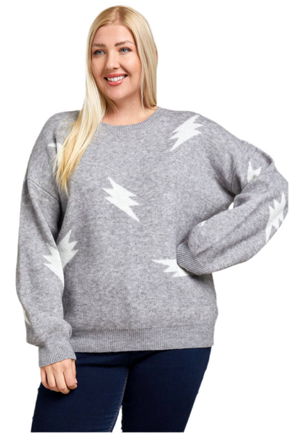 Oversized gothic knit sweater with bold print
Punk rock oversized knit sweater in black and white
Alternative fashion oversized sweater with grunge design
