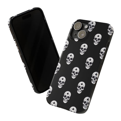 Funda para teléfono con calaveras rebeldes