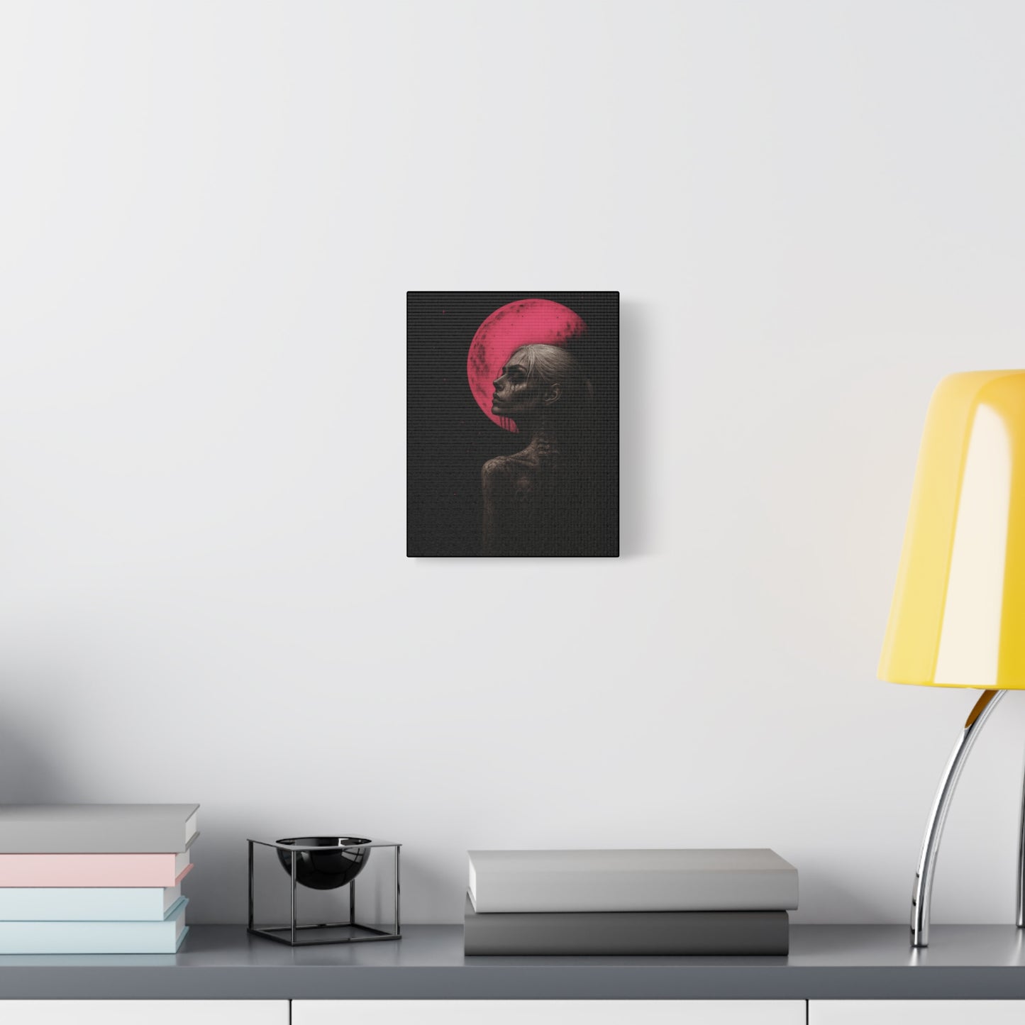 Hot Pink Moon Canvas Print