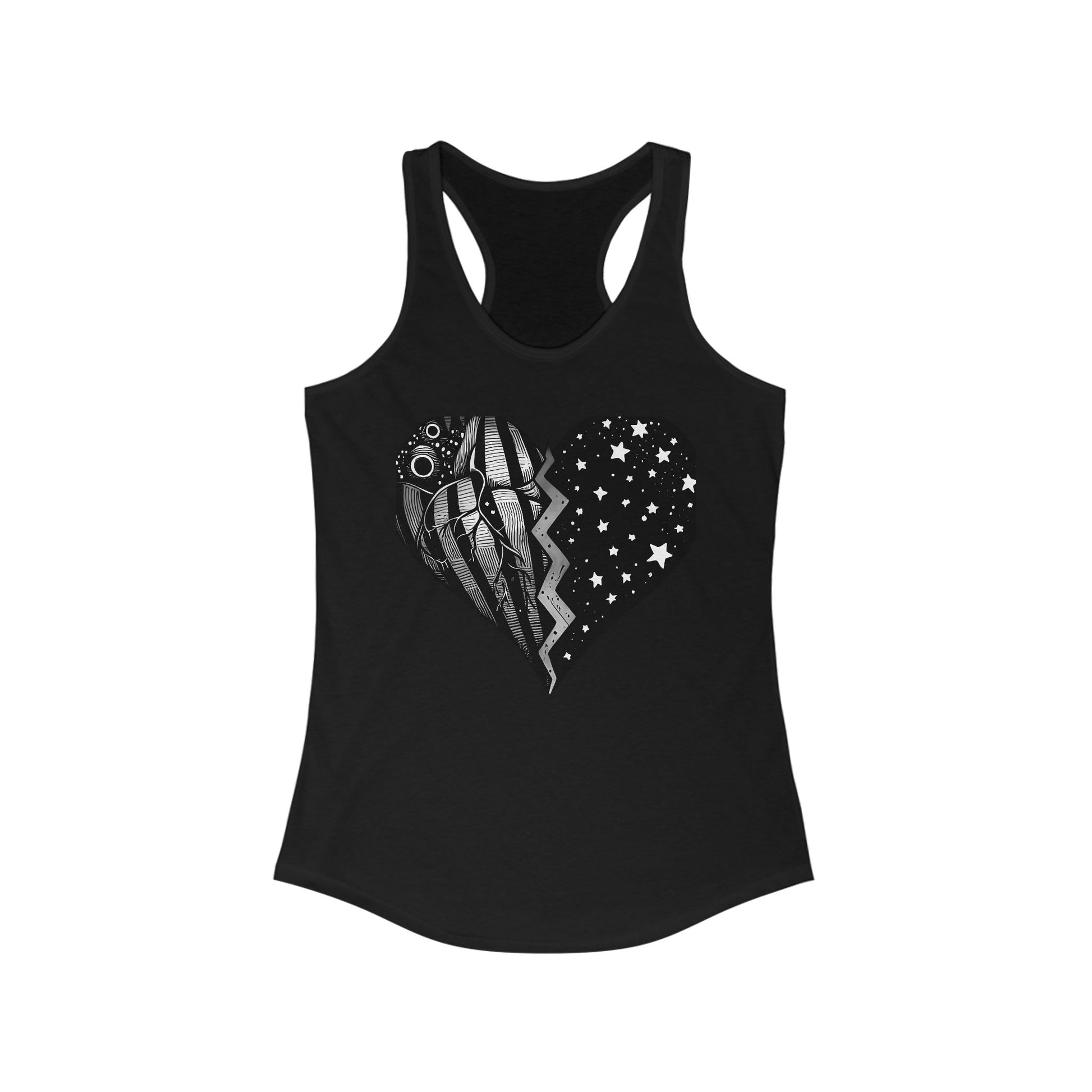Edgy cute racerback tank - alternative fashion featuring versatile design and inclusive sizing S-5XL