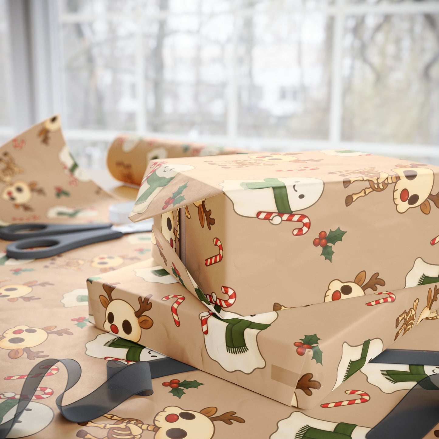Reindeer Bones Christmas Wrapping Paper