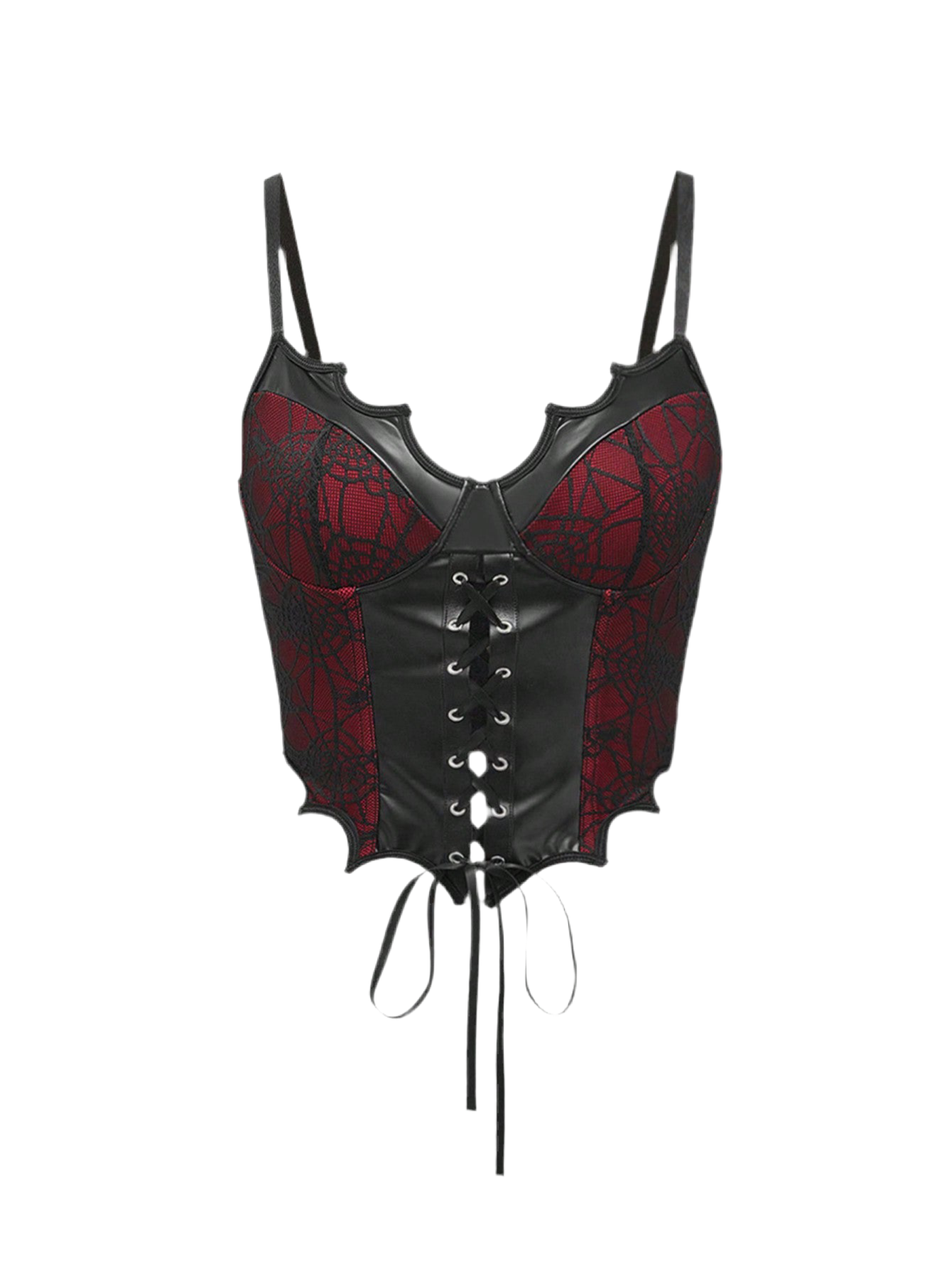 Midnight Web Bat Lace Corset
