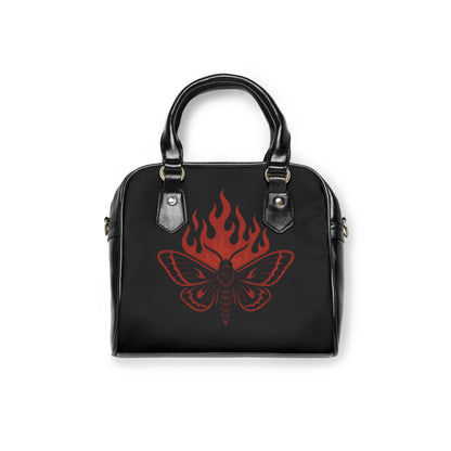 Cinderflight gothic handbag with fiery moth motif

Alternative fashion moth handbag in dark tones