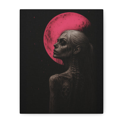 Hot Pink Moon Canvas Print