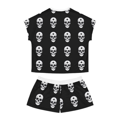 Conjunto de ropa de estar por casa pirata con calavera rebelde