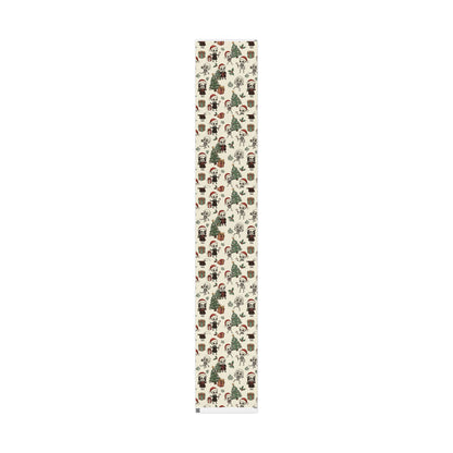 Deck The Halls With Little Skulls In Beige Holiday Gift Wrapping Paper