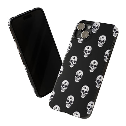 Funda para teléfono con calaveras rebeldes