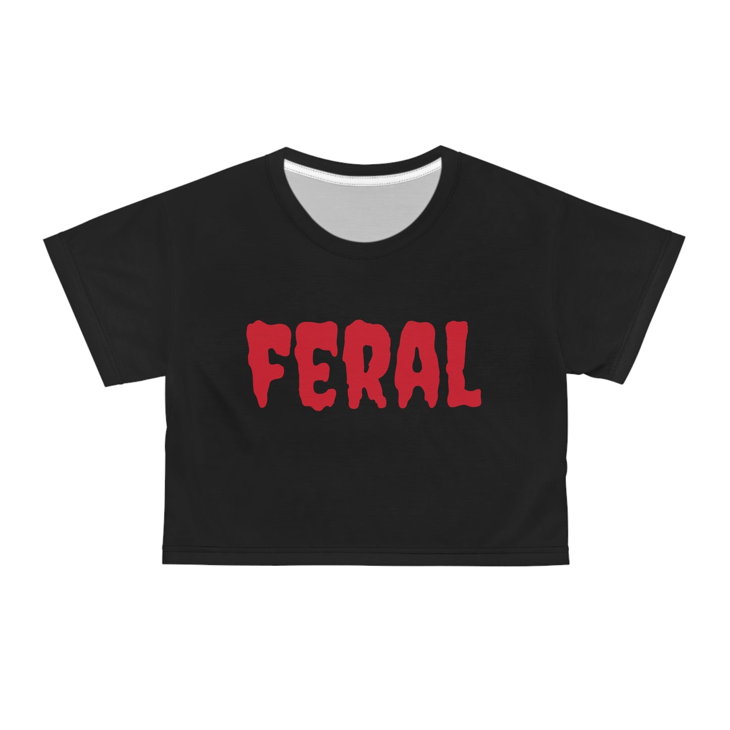 Feral Crop Tee - Edgy Streetwear for Bold Fashionistas, Summer Festival Top, Casual Wear, Graphic Tee, Statement Shirt
