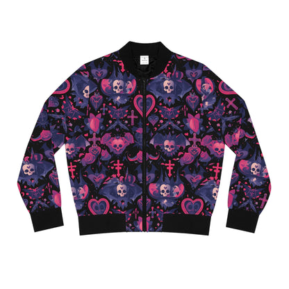 Phantom Clash bomber jacket with gothic edge

Alternative fashion punk rock bomber jacket

Edgy gothic bomber jacket in phantom black

