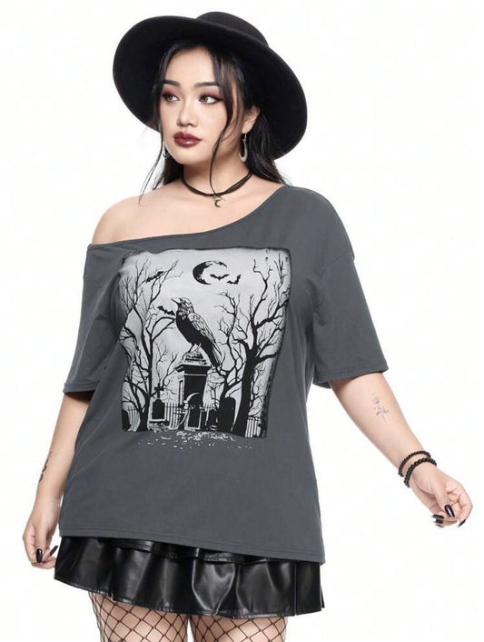 The Rock Collective- Raven’s Requiem Distressed Tee