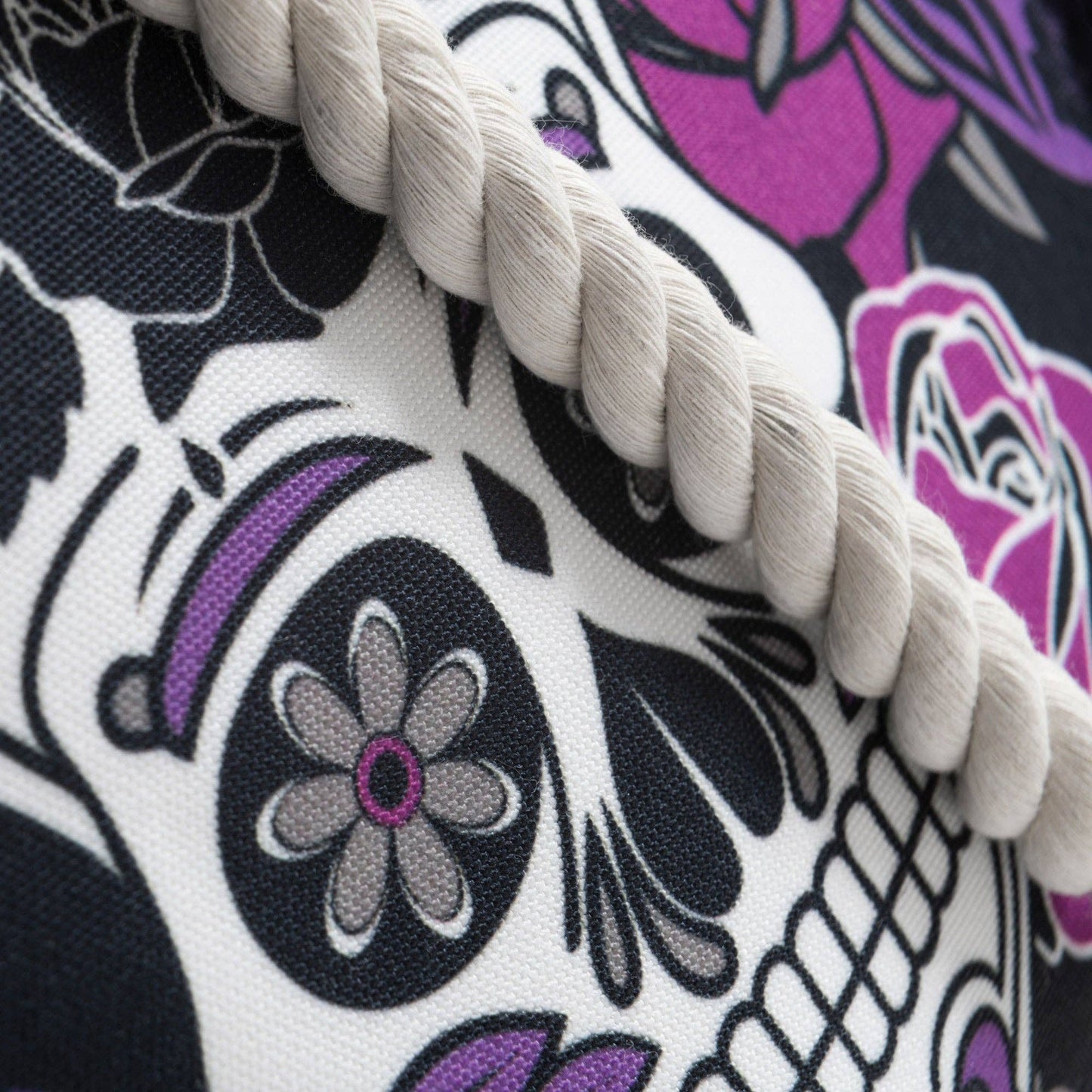 Lilac Sugar Skull Beach Bag