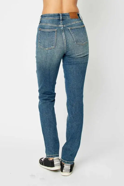 Plus Size High Waist Skinny Judy Blue Jeans