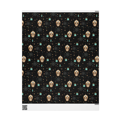 Sugar Cube Skull Christmas Wrapping Paper