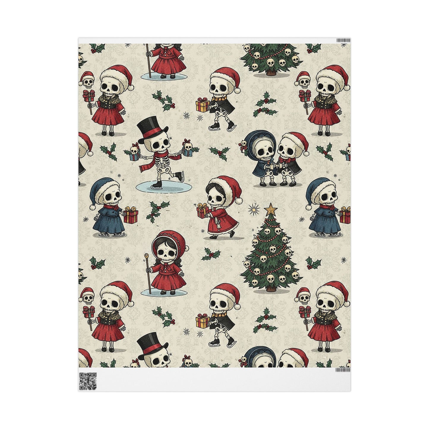 Little Skulls Horror Holiday Wrapping Paper