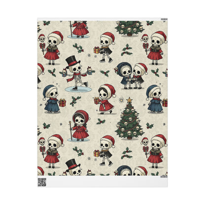 Little Skulls Horror Holiday Wrapping Paper
