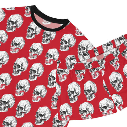 Conjunto de ropa de estar por casa con calavera rebelde