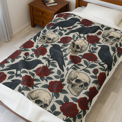 Gothic skull rose fleece blanket

Alternative fashion skull and rose throw blanket